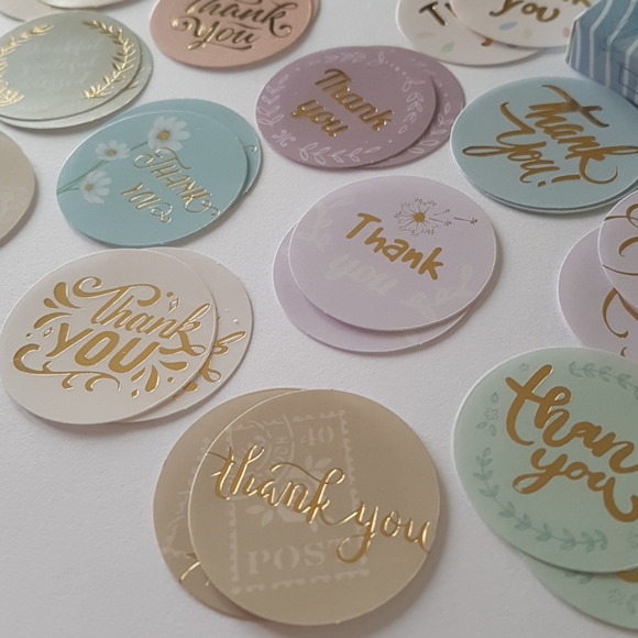 46 pcs Multicolored Thank You Stickers 1.38" in - Picture 12 of 13